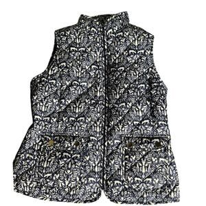 St. John Bay Navy Nature Wildlife Animal Quilted Sleeveless Small Puffer Vest